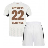 Echipament fotbal Bayer Leverkusen Victor Boniface #22 Tricou Deplasare 2024-25 pentru copii maneca scurta (+ Pantaloni scurti)